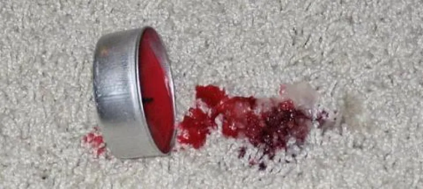 candle wax on carpet