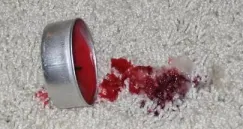 candle wax on carpet