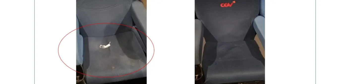 Cuci Sofa Bioskop warna gelap